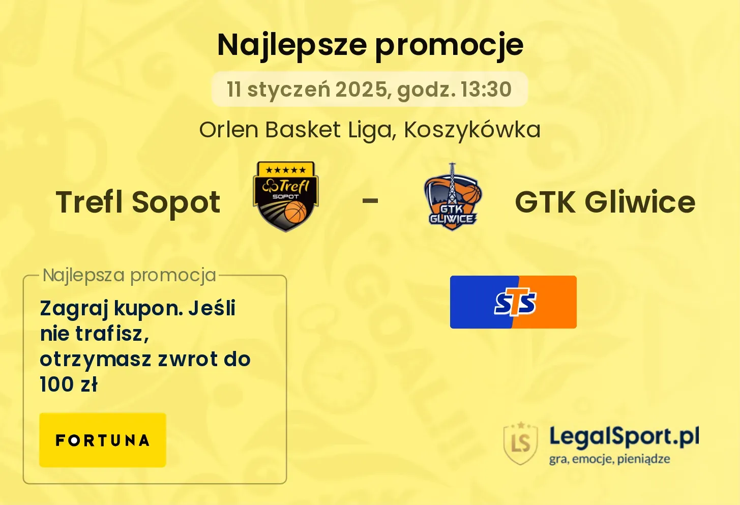 Trefl Sopot - GTK Gliwice promocje bonusy na mecz