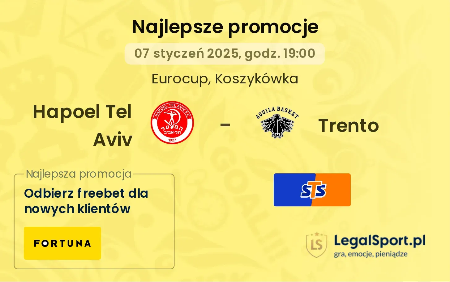 Hapoel Tel Aviv - Trento promocje bukmacherskie