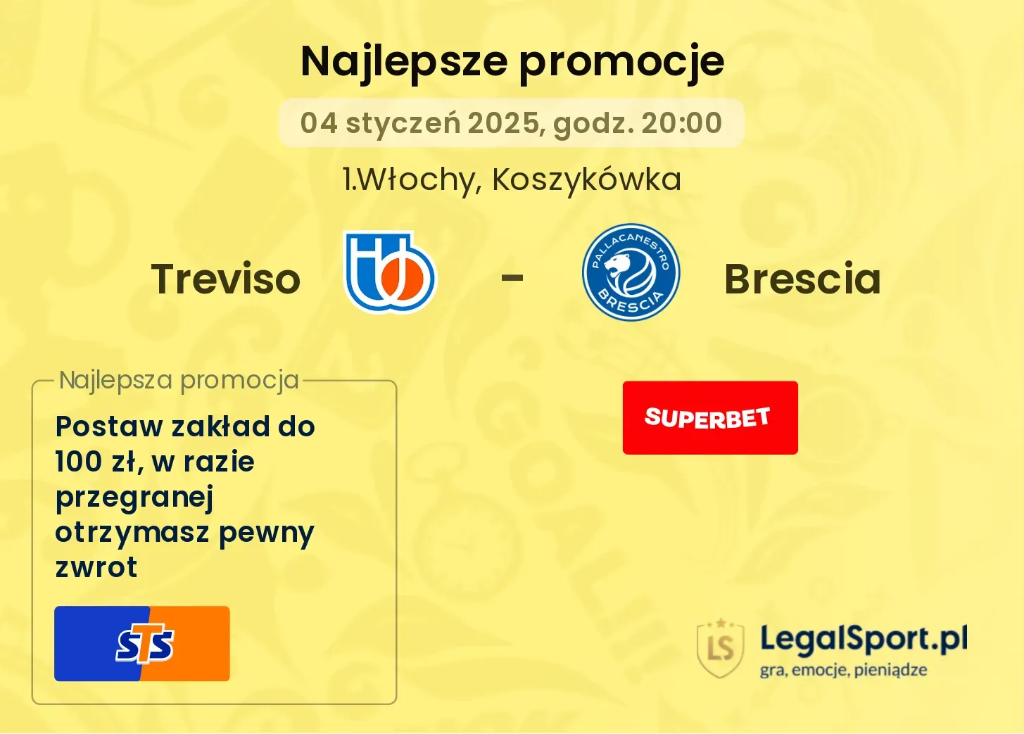 Treviso - Brescia promocje bonusy na mecz