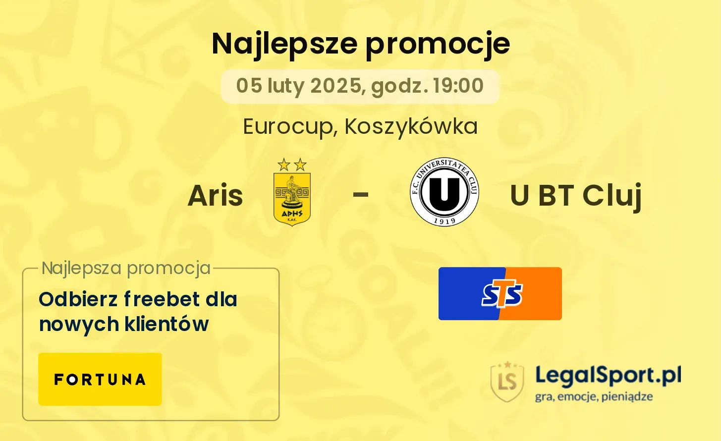 Aris - U BT Cluj promocje u bukmacherów