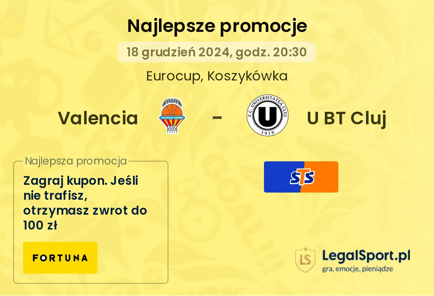 U BT Cluj - Valencia promocje bonusy na mecz