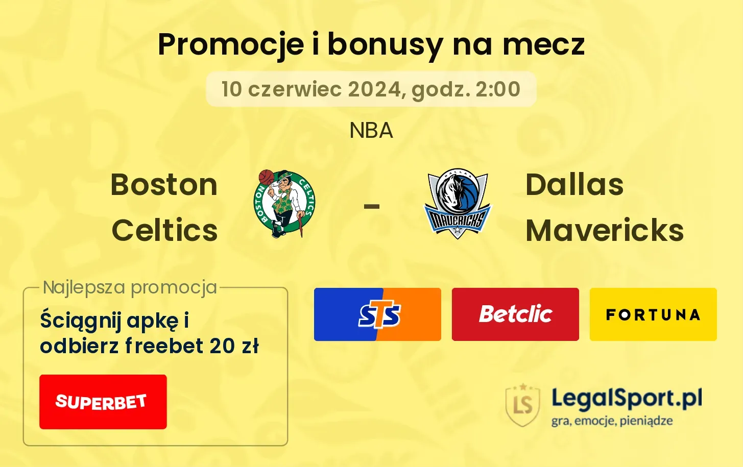 Boston Celtics - Dallas Mavericks promocje bonusy na mecz