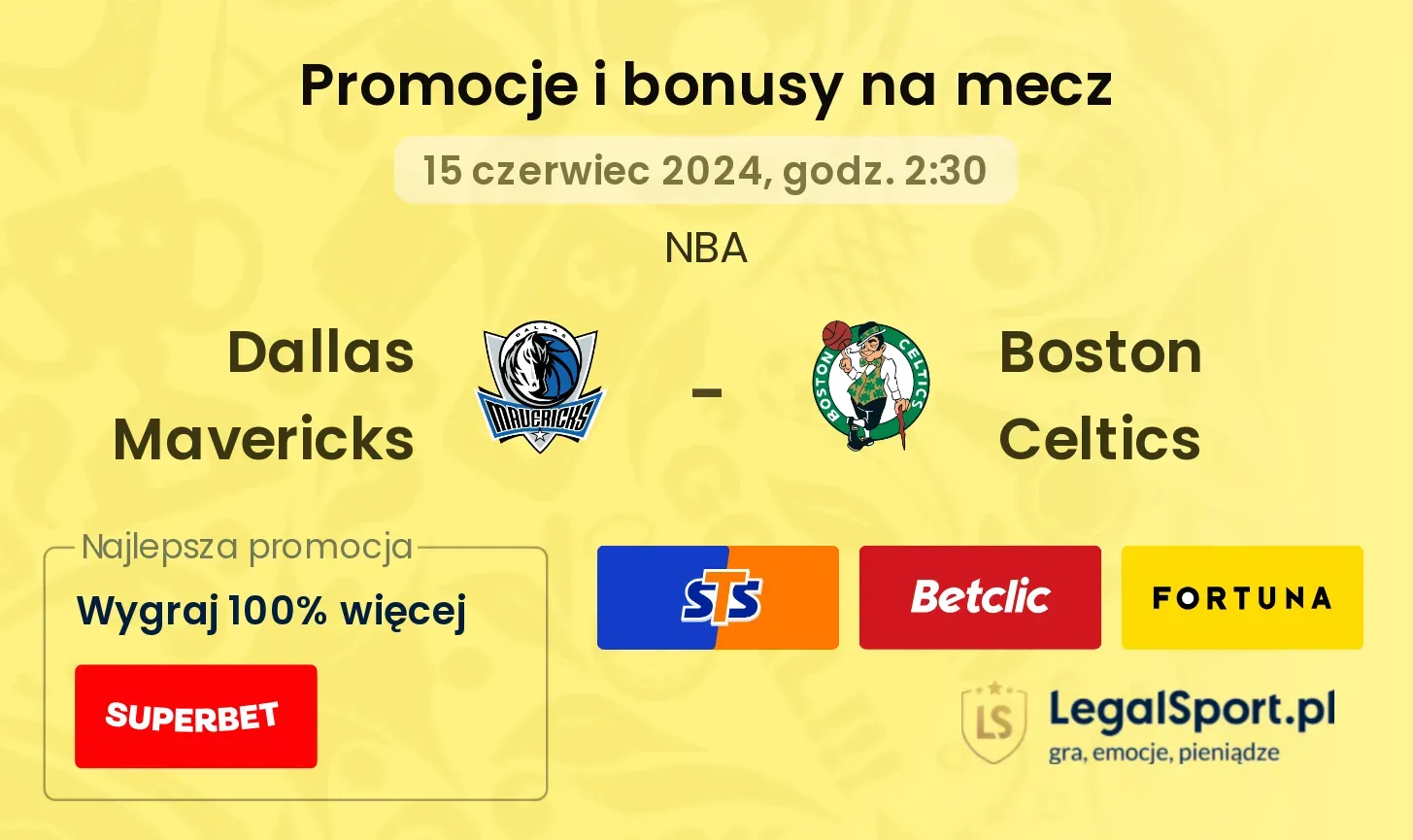 Dallas Mavericks - Boston Celtics promocje bonusy na mecz