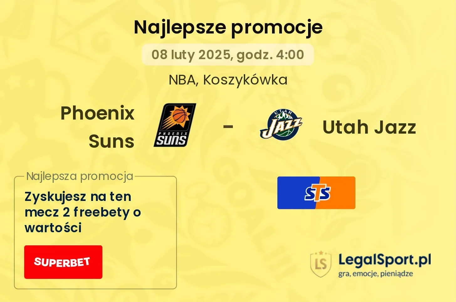 Utah Jazz - Phoenix Suns promocje u bukmacherów