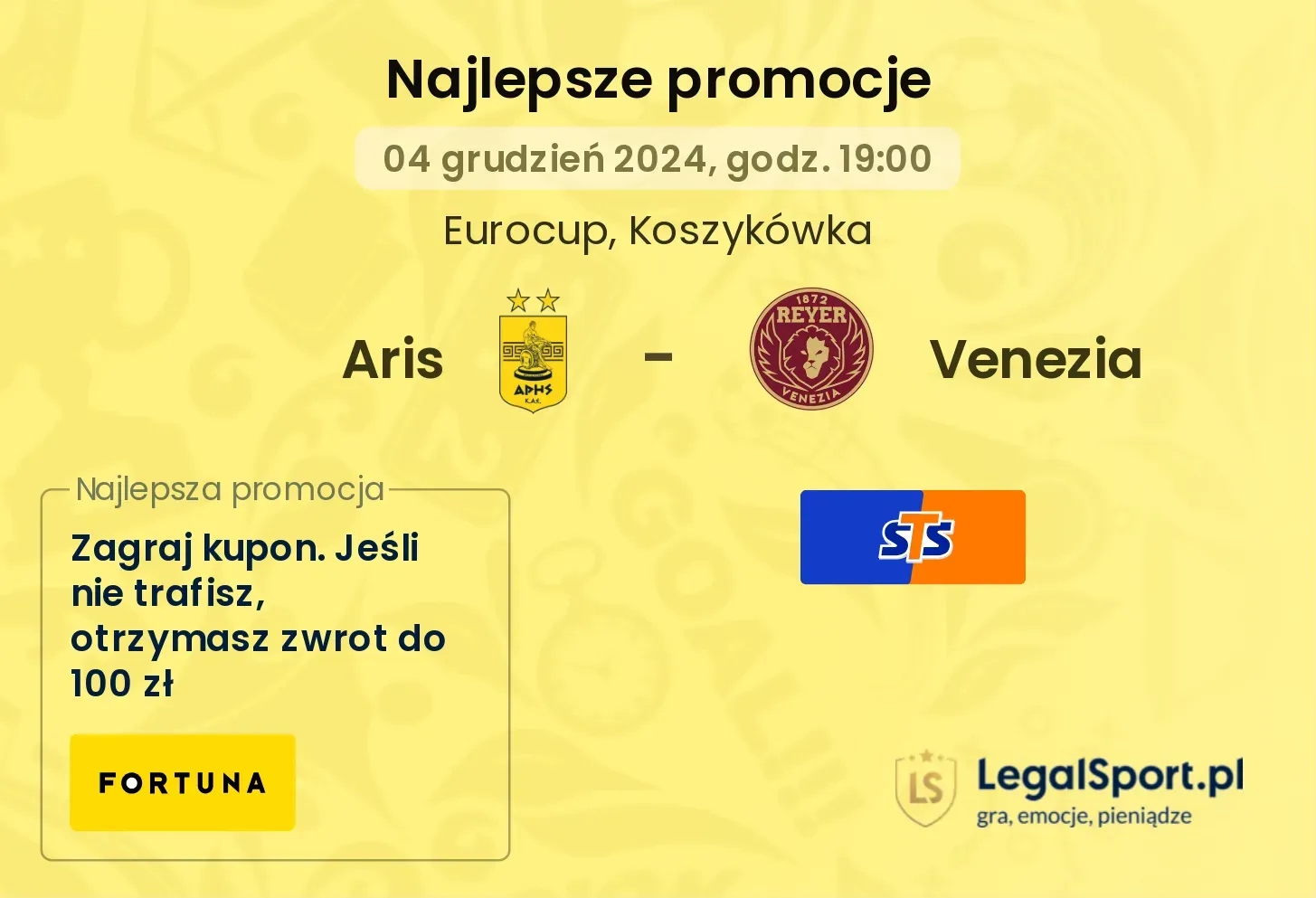 Aris - Venezia promocje u bukmacherów