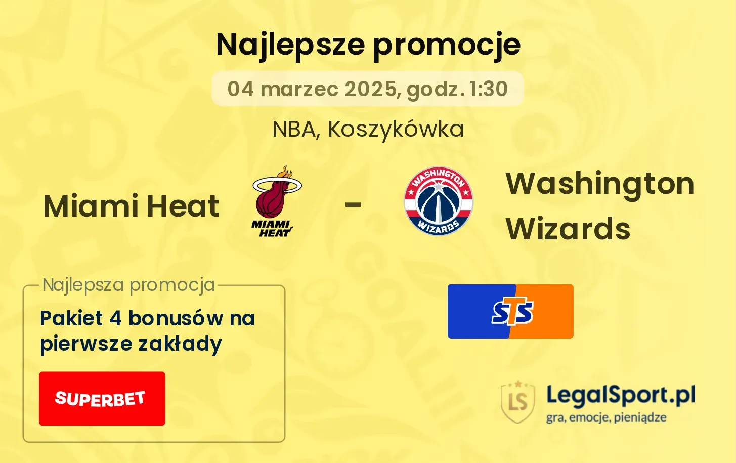 Miami Heat - Washington Wizards promocje u bukmacherów