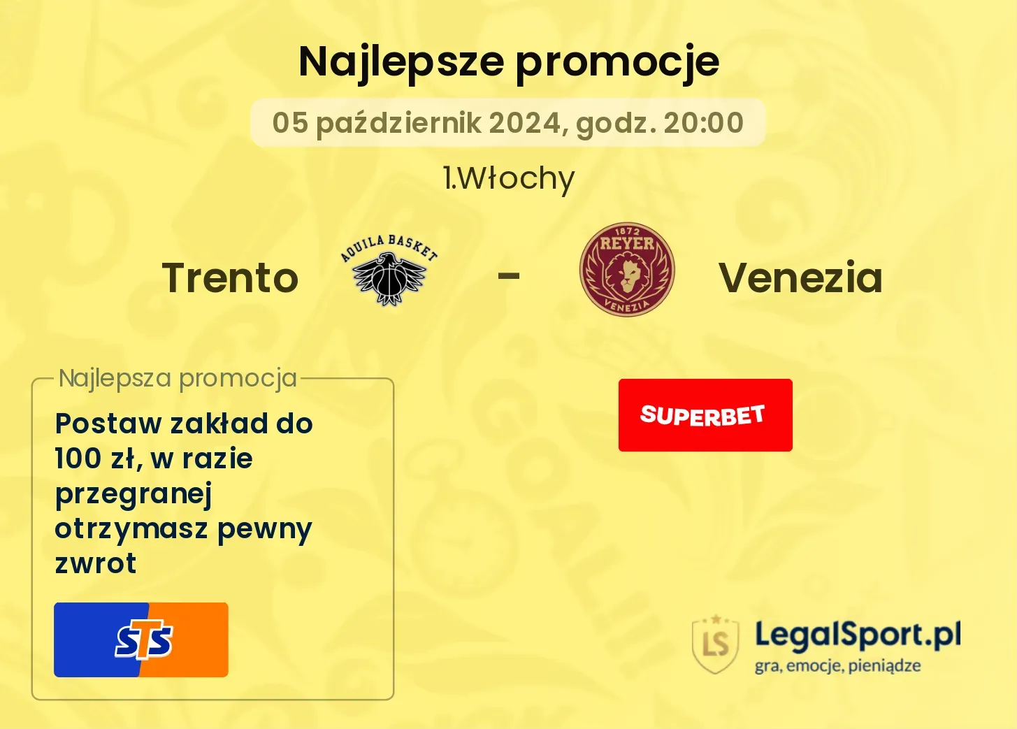 Trento - Venezia promocje bonusy na mecz