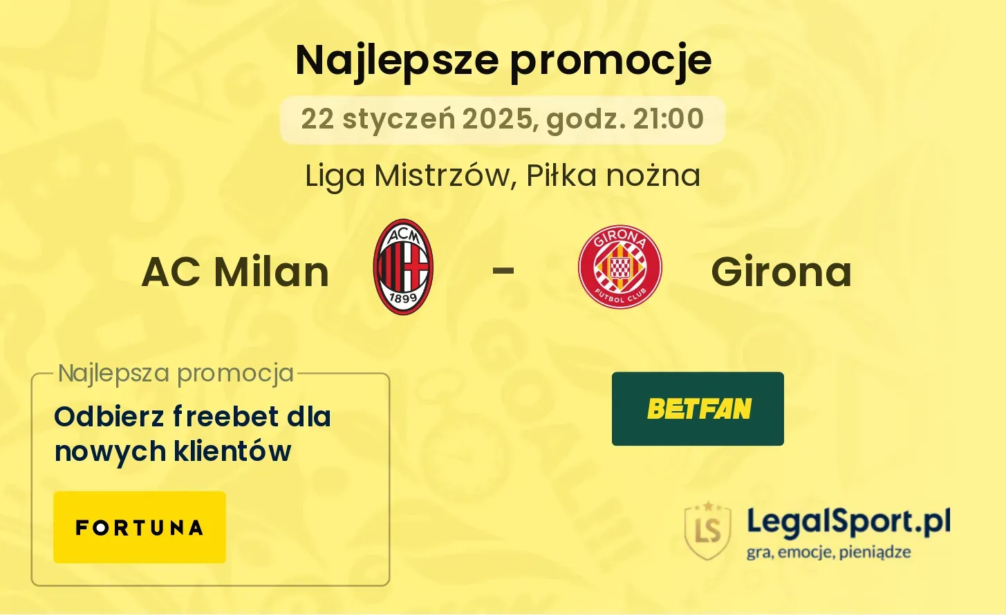 AC Milan - Girona promocje bonusy na mecz