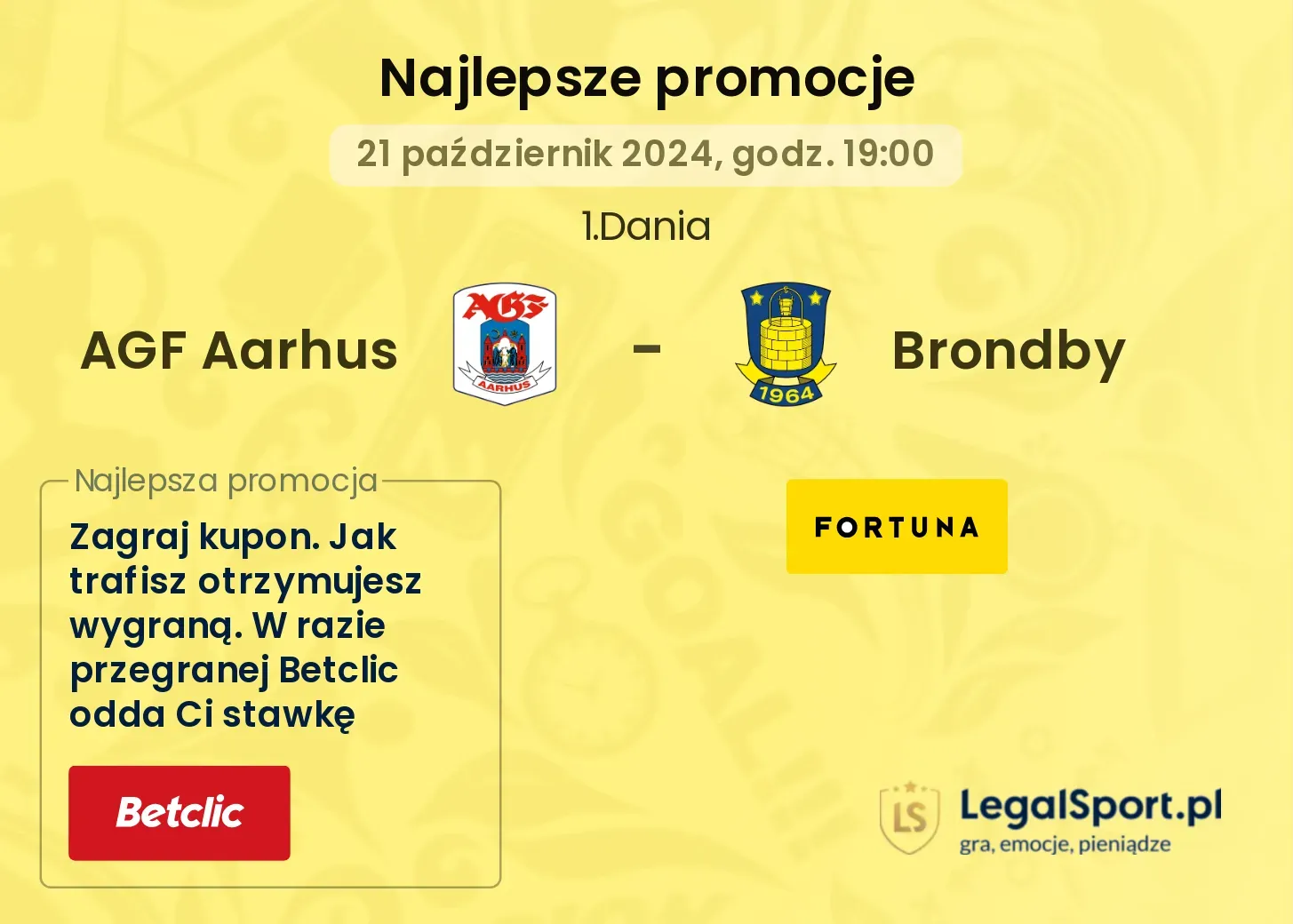 AGF Aarhus - Brondby promocje bonusy na mecz