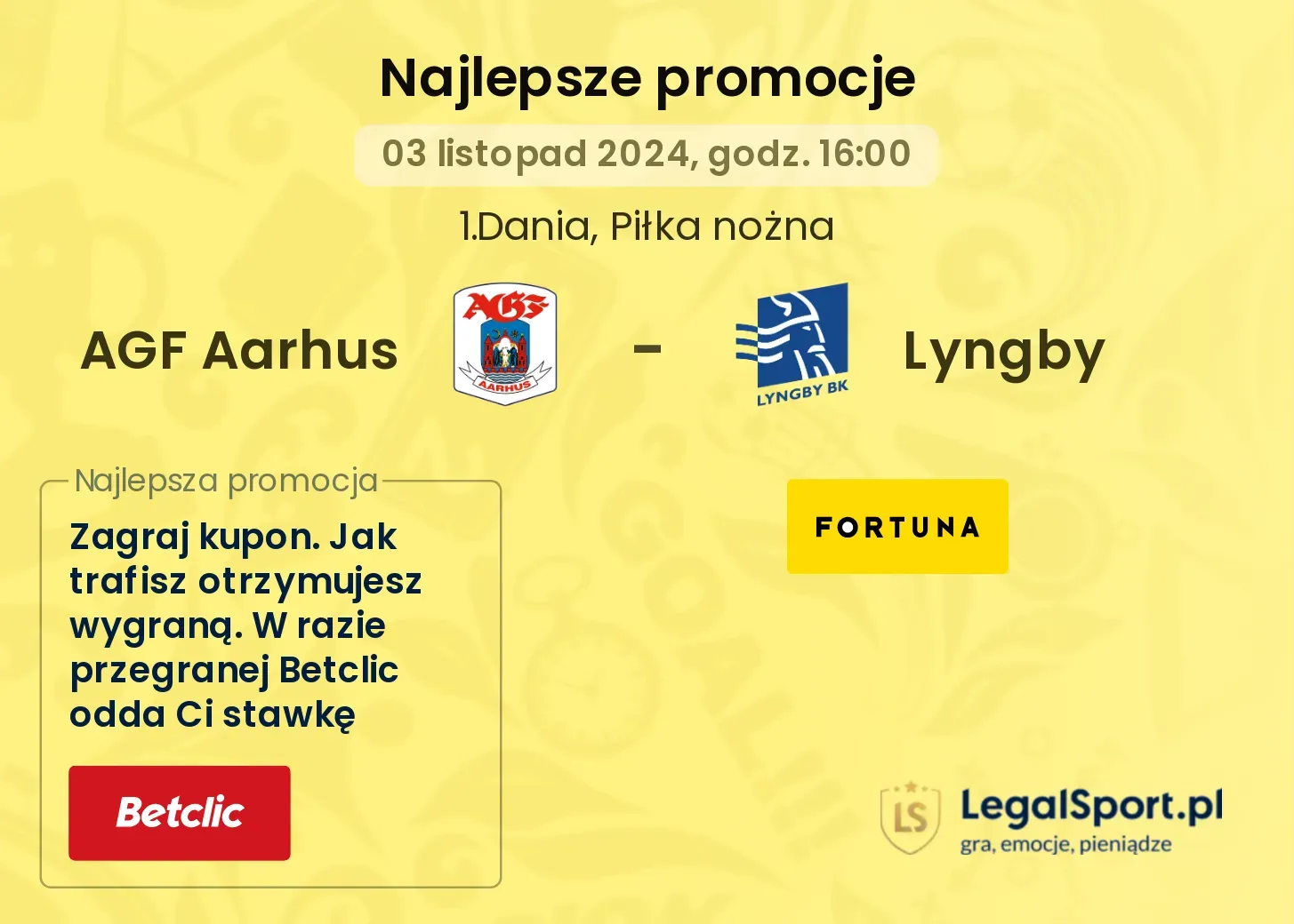 AGF Aarhus - Lyngby promocje bonusy na mecz