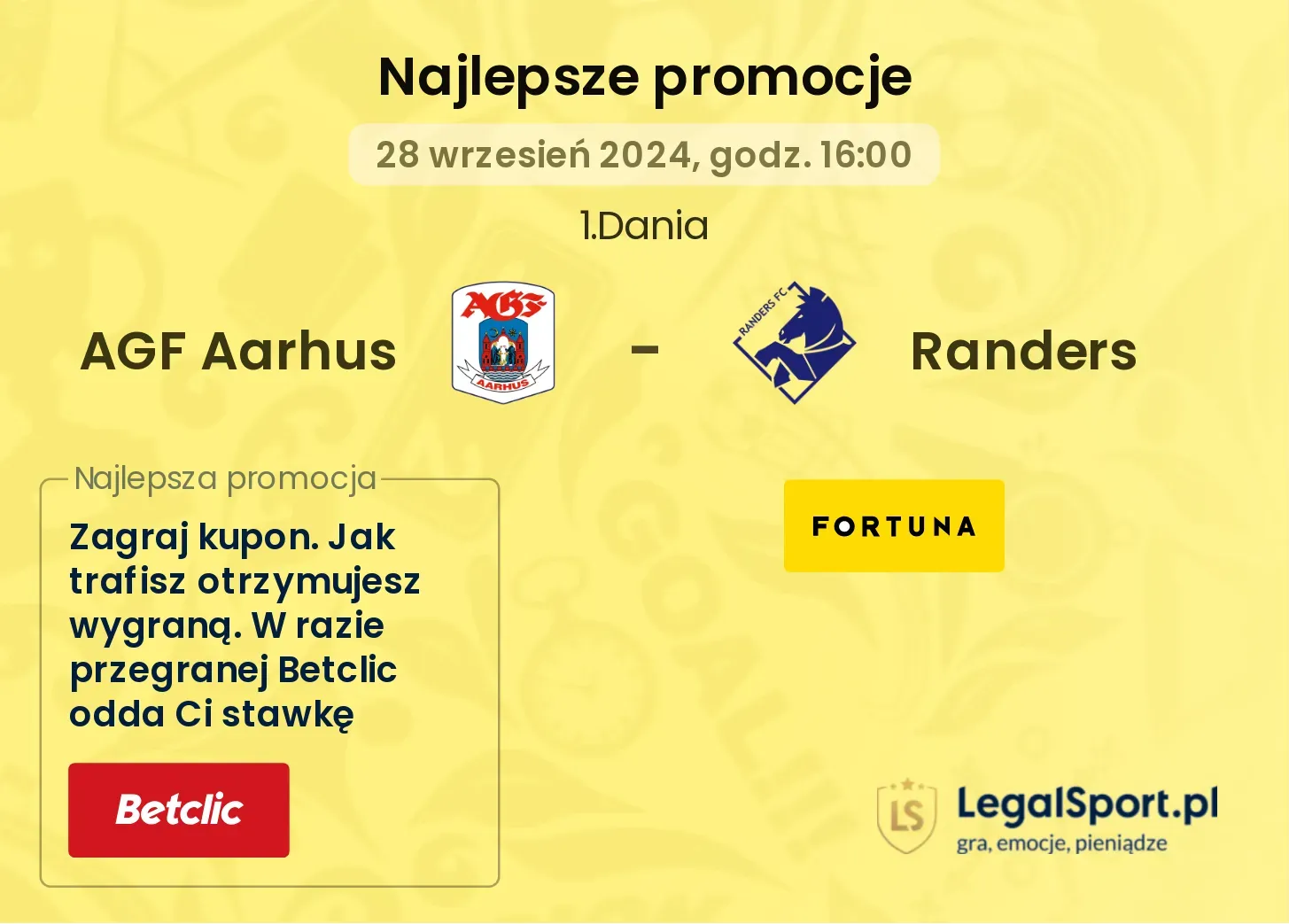 AGF Aarhus - Randers promocje bonusy na mecz