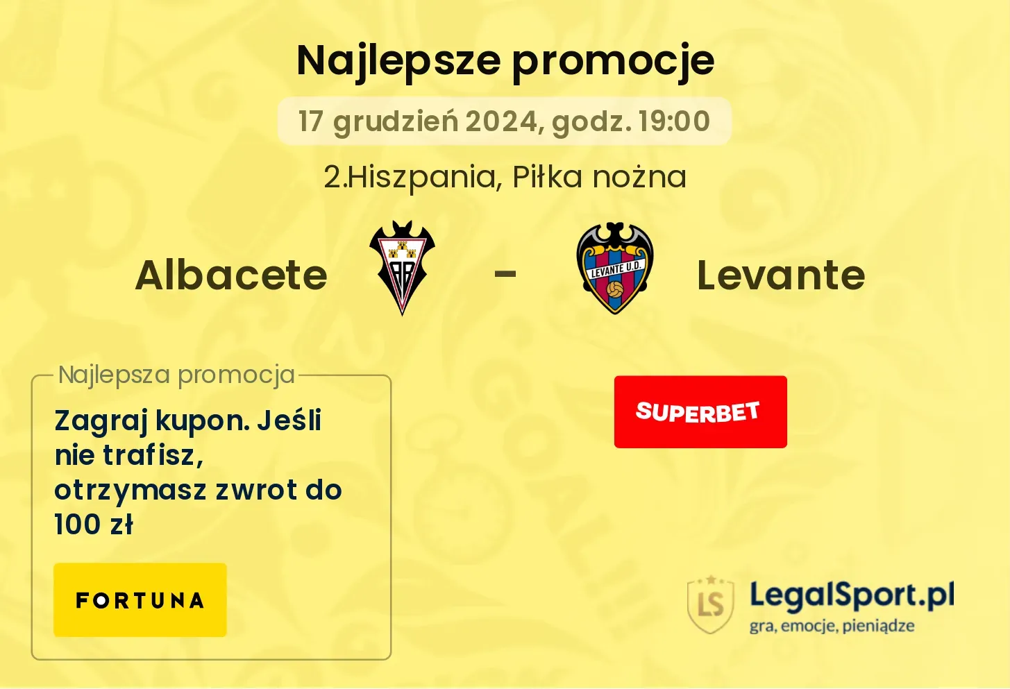 Albacete - Levante promocje bonusy na mecz