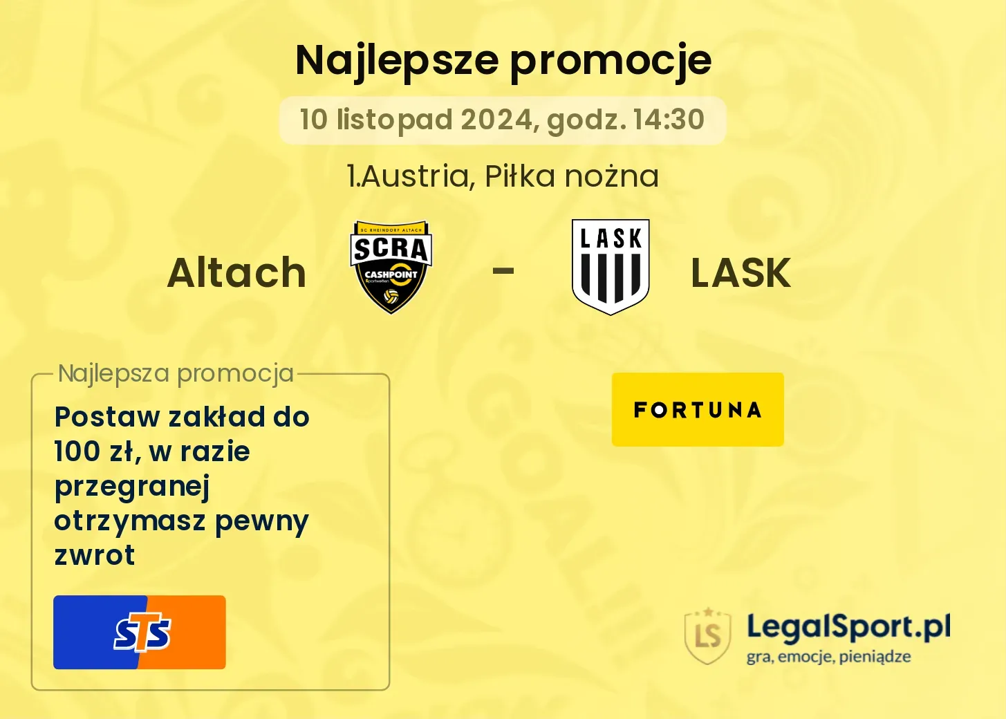 Altach - LASK promocje bonusy na mecz