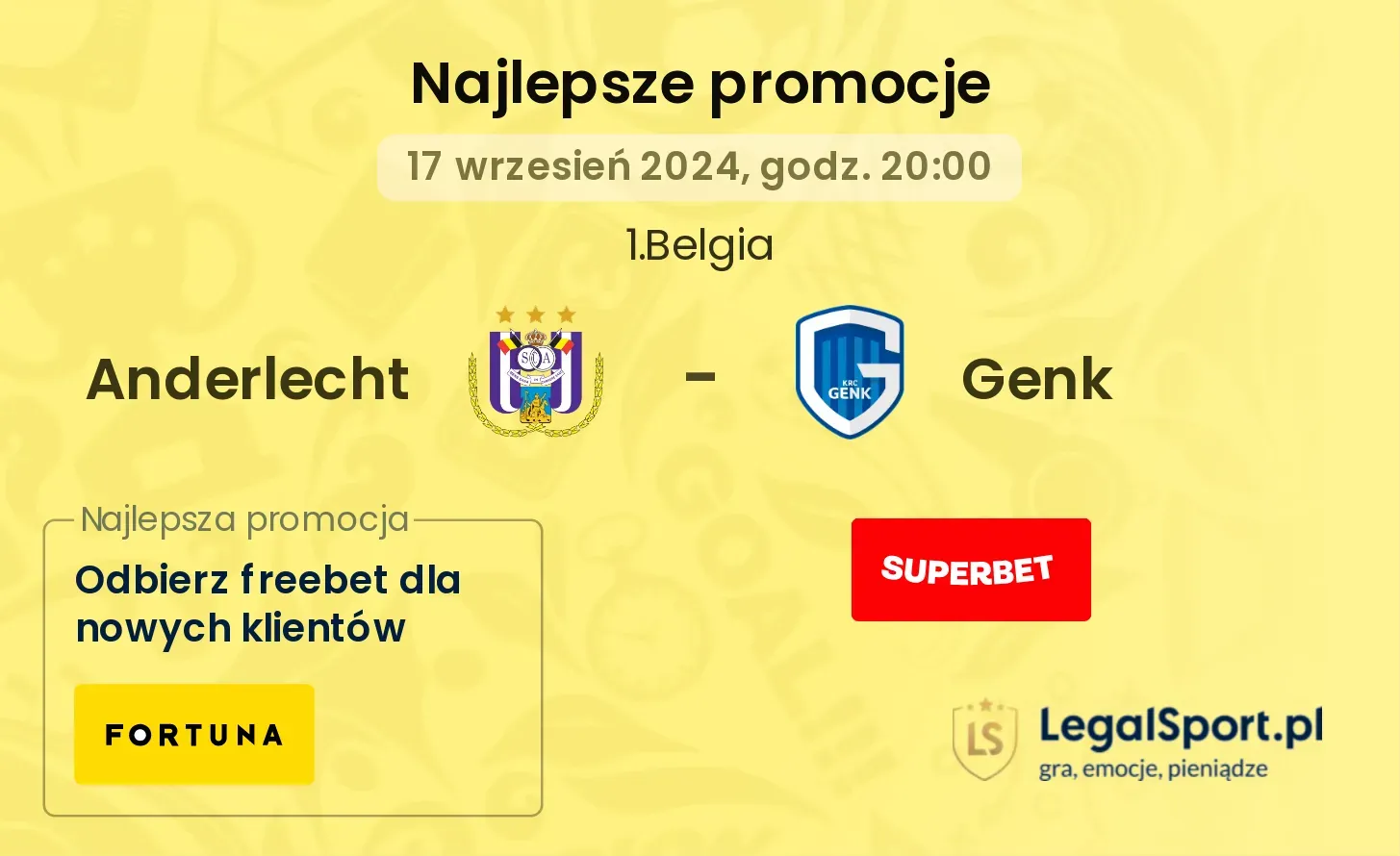 Anderlecht - Genk promocje bonusy na mecz