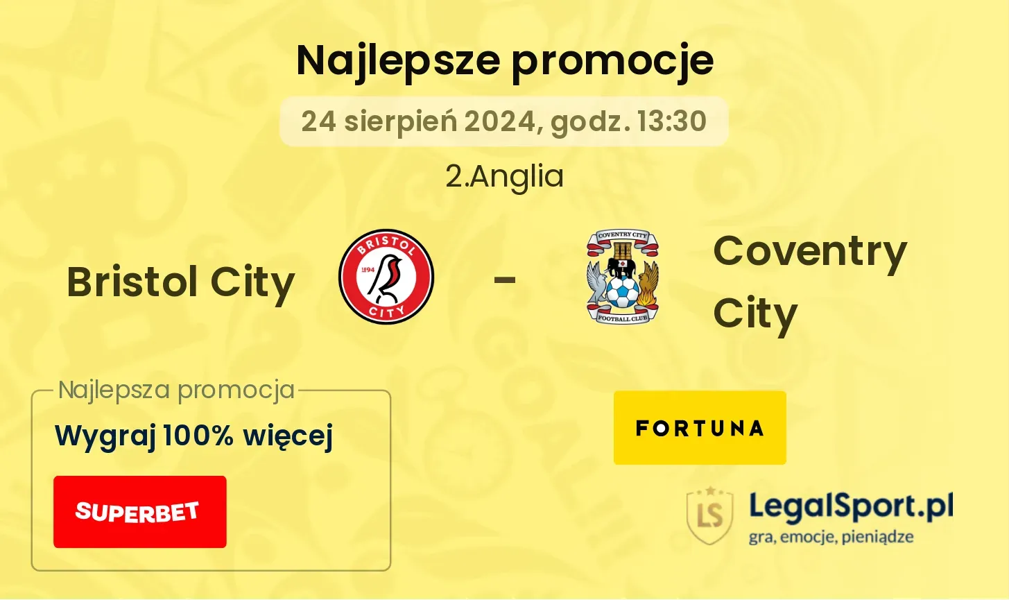 Bristol City - Coventry City promocje bonusy na mecz