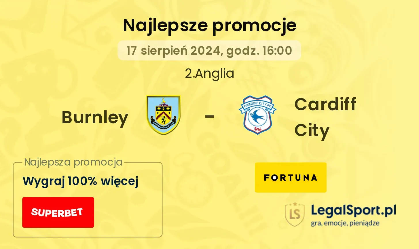 Burnley - Cardiff City promocje bonusy na mecz