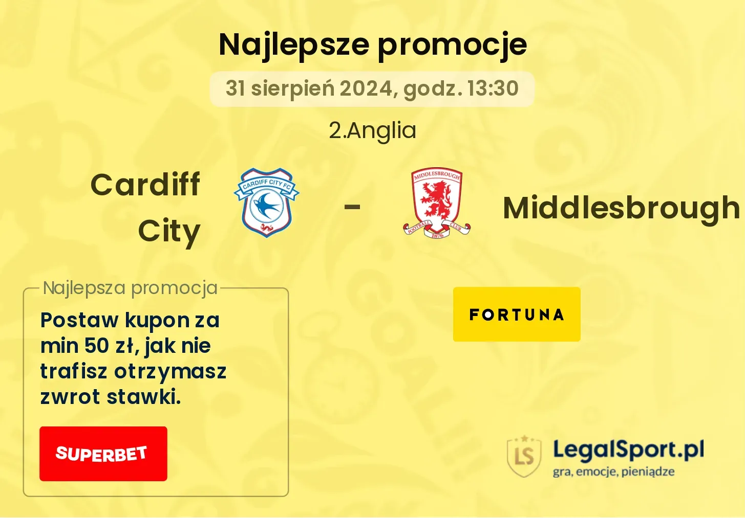 Cardiff City - Middlesbrough promocje bonusy na mecz