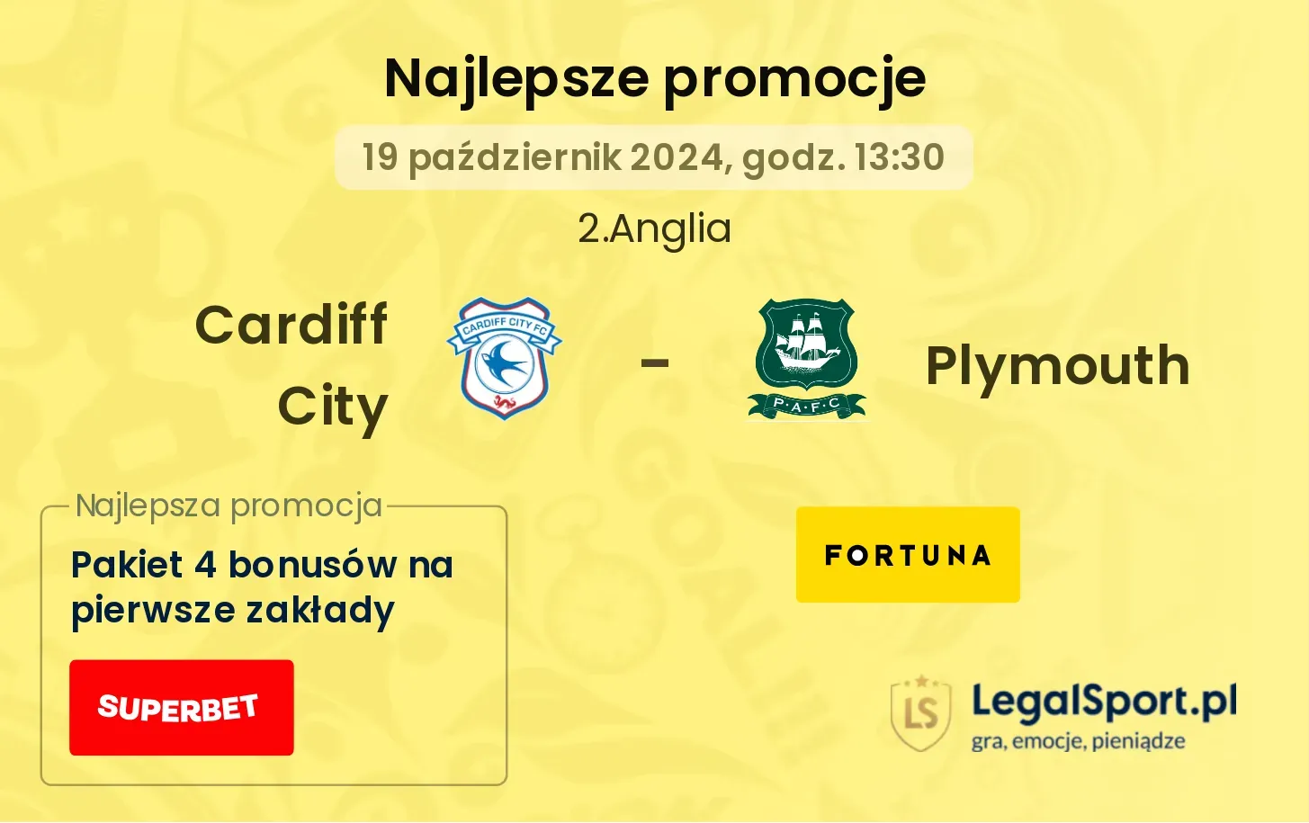 Cardiff City - Plymouth promocje bonusy na mecz