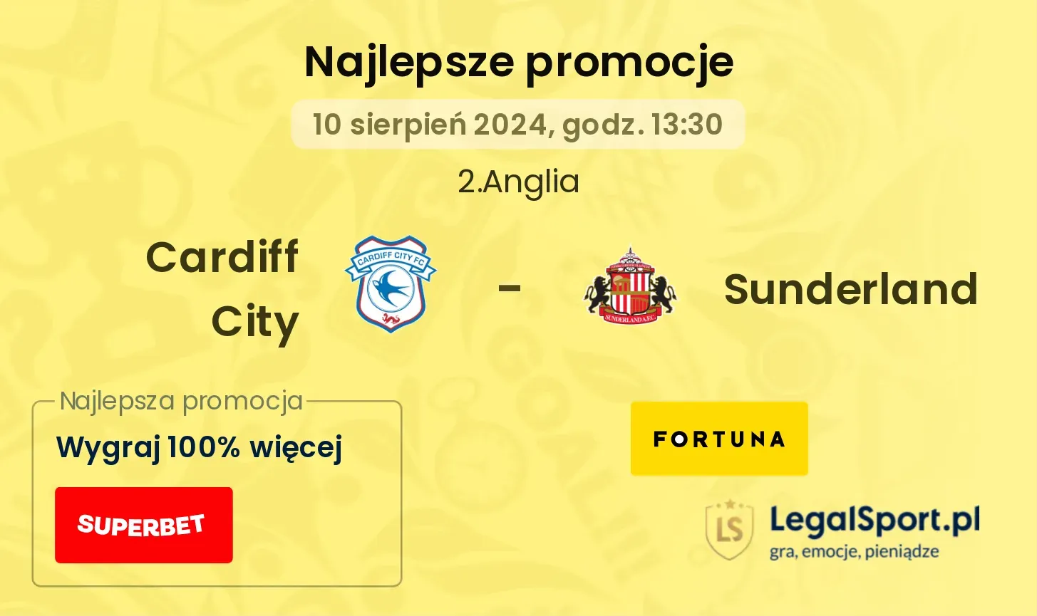 Cardiff City - Sunderland promocje bonusy na mecz