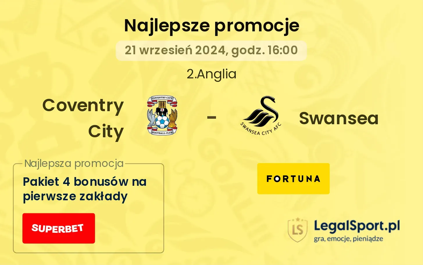 Coventry City - Swansea promocje bonusy na mecz