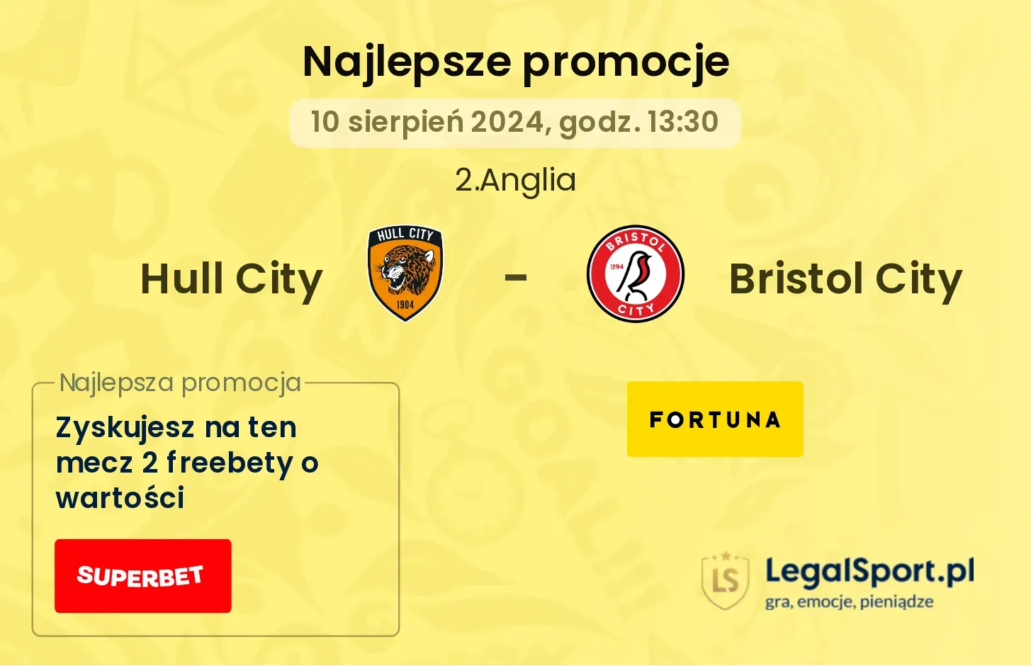 Hull City - Bristol City promocje bonusy na mecz