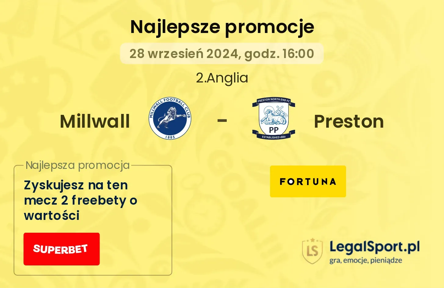 Millwall - Preston promocje bonusy na mecz