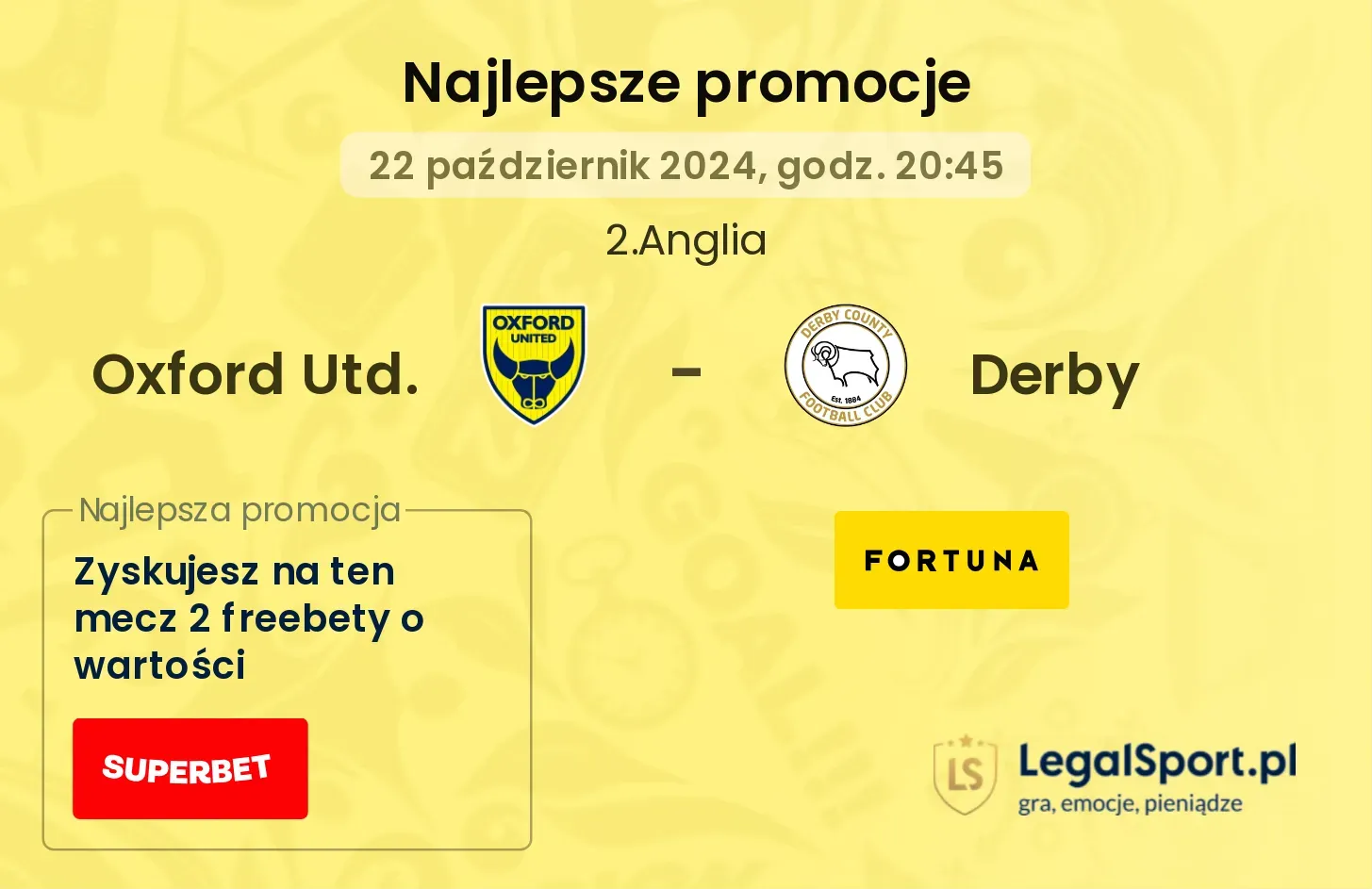 Oxford Utd. - Derby promocje bonusy na mecz