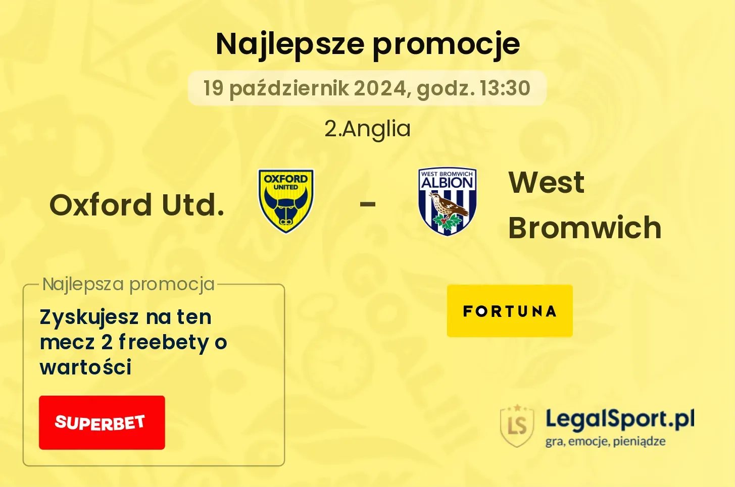 Oxford Utd. - West Bromwich promocje bonusy na mecz