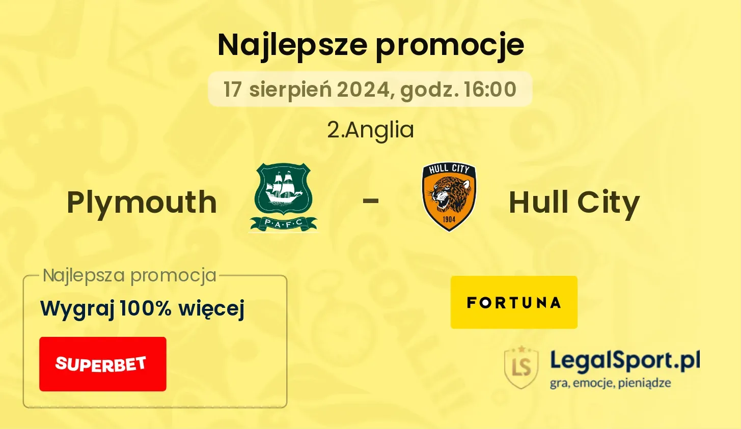 Plymouth - Hull City promocje bonusy na mecz