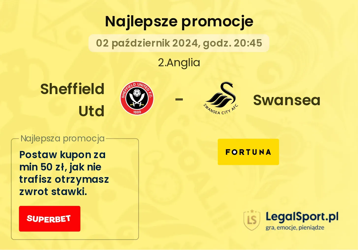 Sheffield Utd - Swansea promocje bonusy na mecz