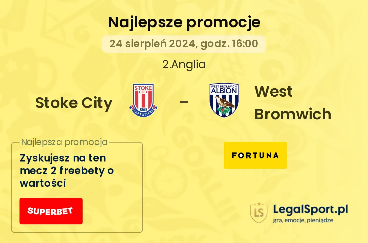 Stoke City - West Bromwich promocje bonusy na mecz