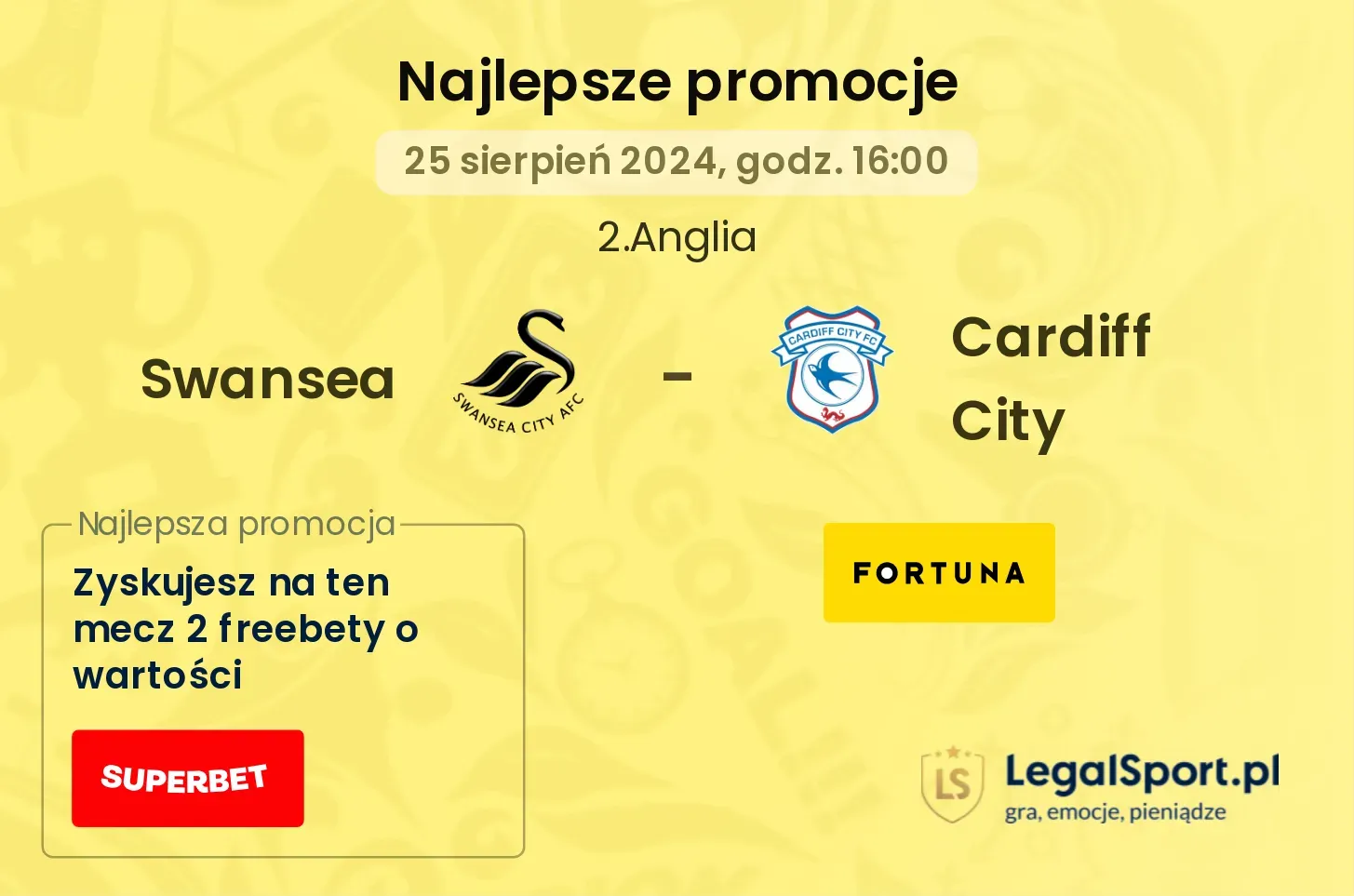 Swansea - Cardiff City promocje bonusy na mecz