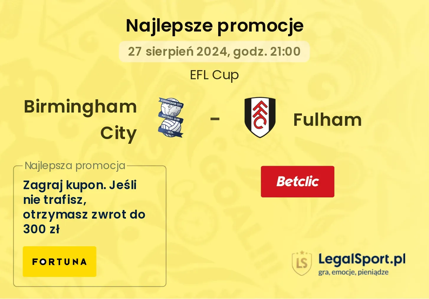 Birmingham City - Fulham promocje bonusy na mecz