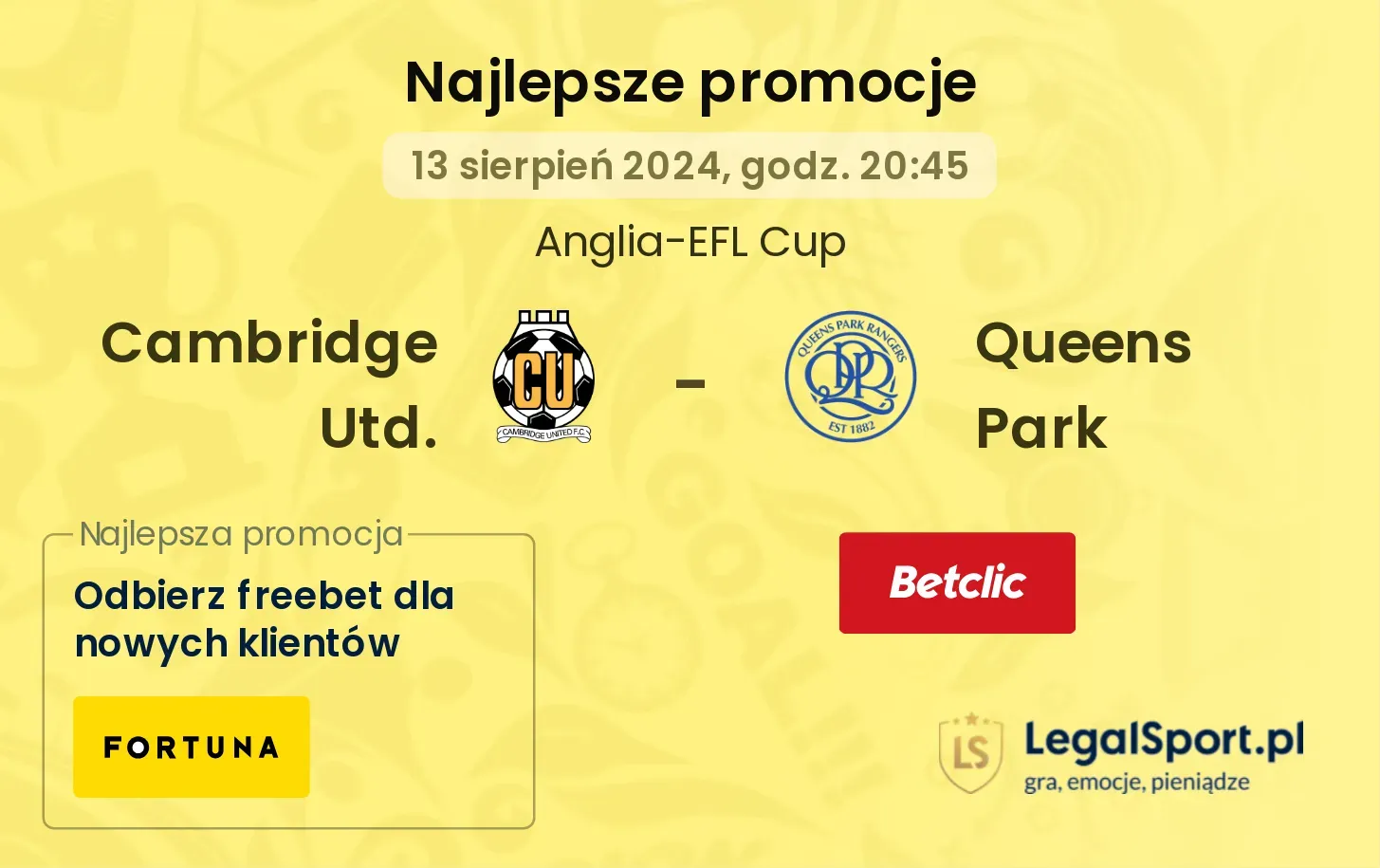 Cambridge Utd. - Queens Park promocje bonusy na mecz