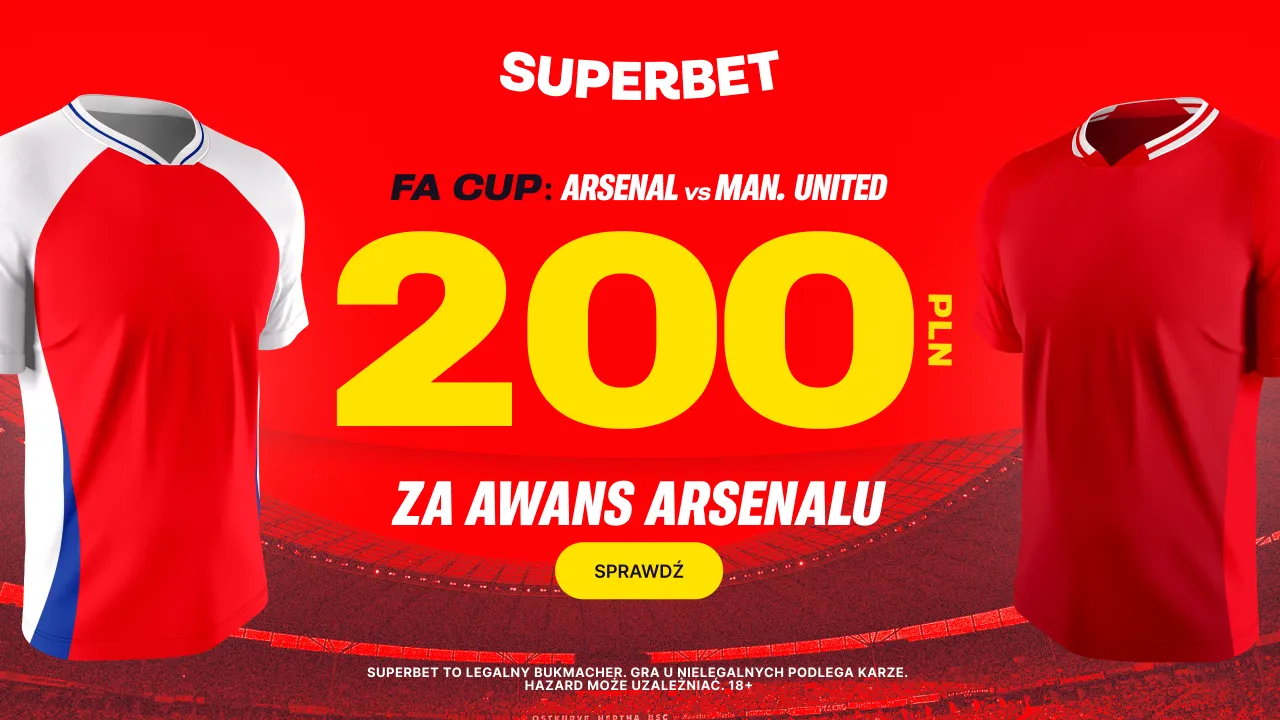 200 zł jeśli Arsenal wyeliminuje Man Utd w 1/32 FA Cup