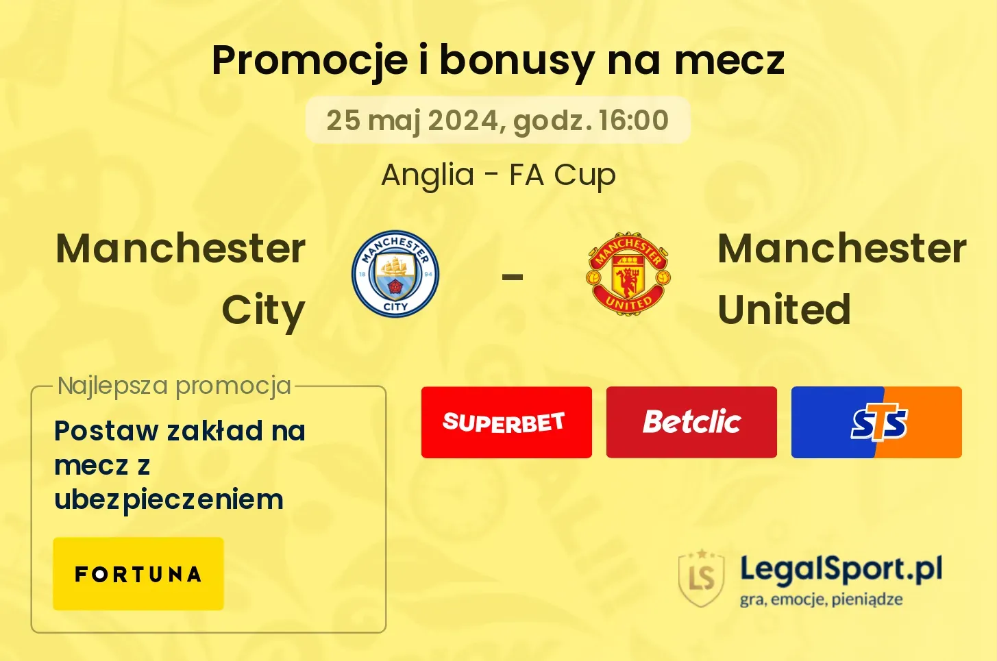 Manchester City - Manchester United promocje bonusy na mecz