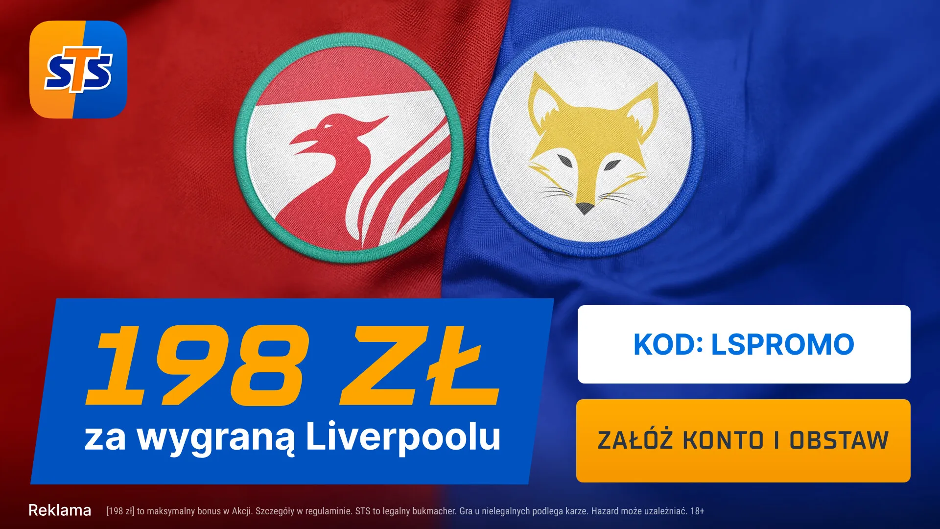 198 zł za wygraną Liverpoolu lub Leicester w STS