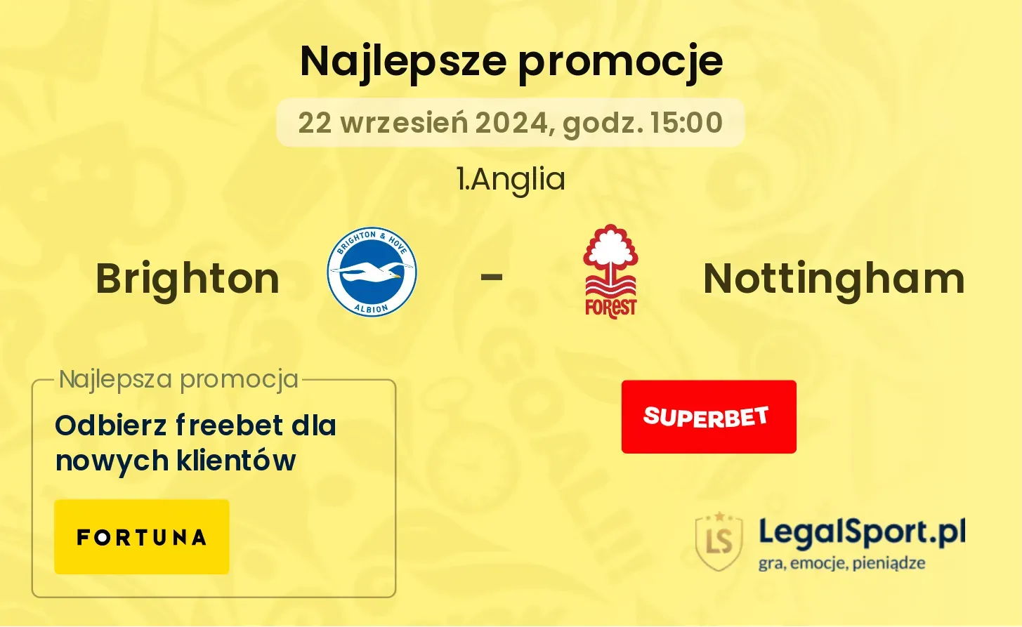 Brighton - Nottingham promocje bonusy na mecz