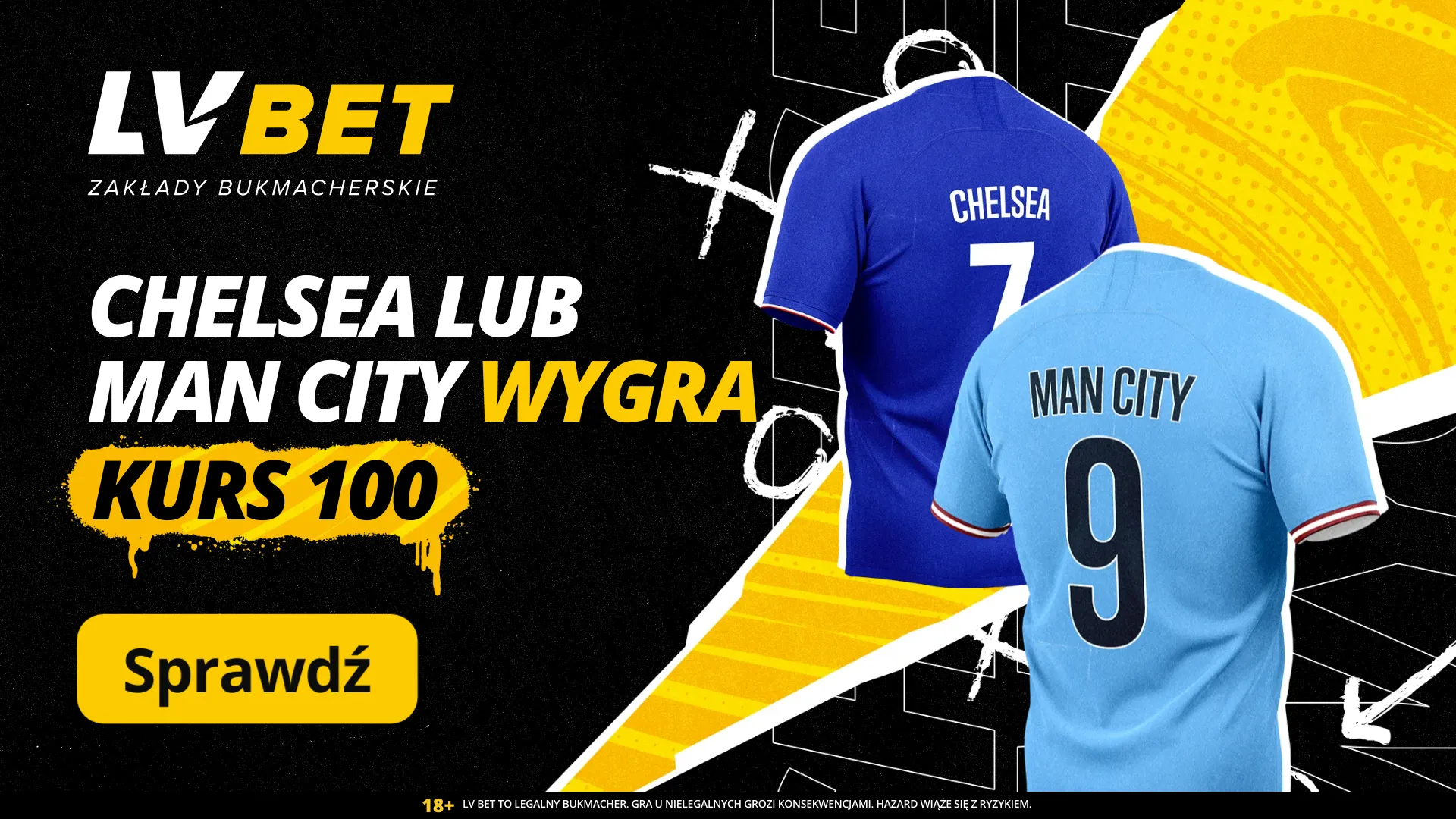 100 zł za zwycięstwo Chelsea lub Man City