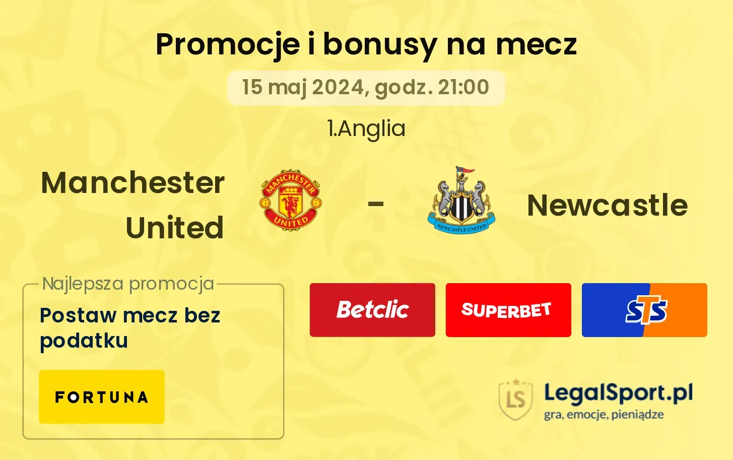 Manchester United - Newcastle promocje bonusy na mecz