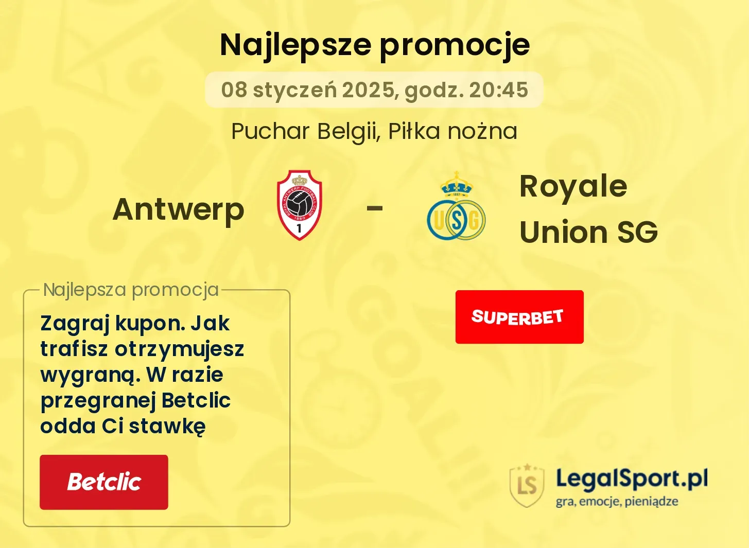 Antwerp - Royale Union SG promocje u bukmacherów