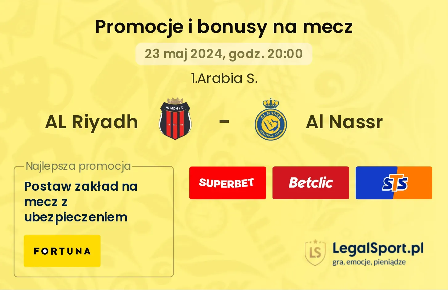 AL Riyadh - Al Nassr promocje bonusy na mecz