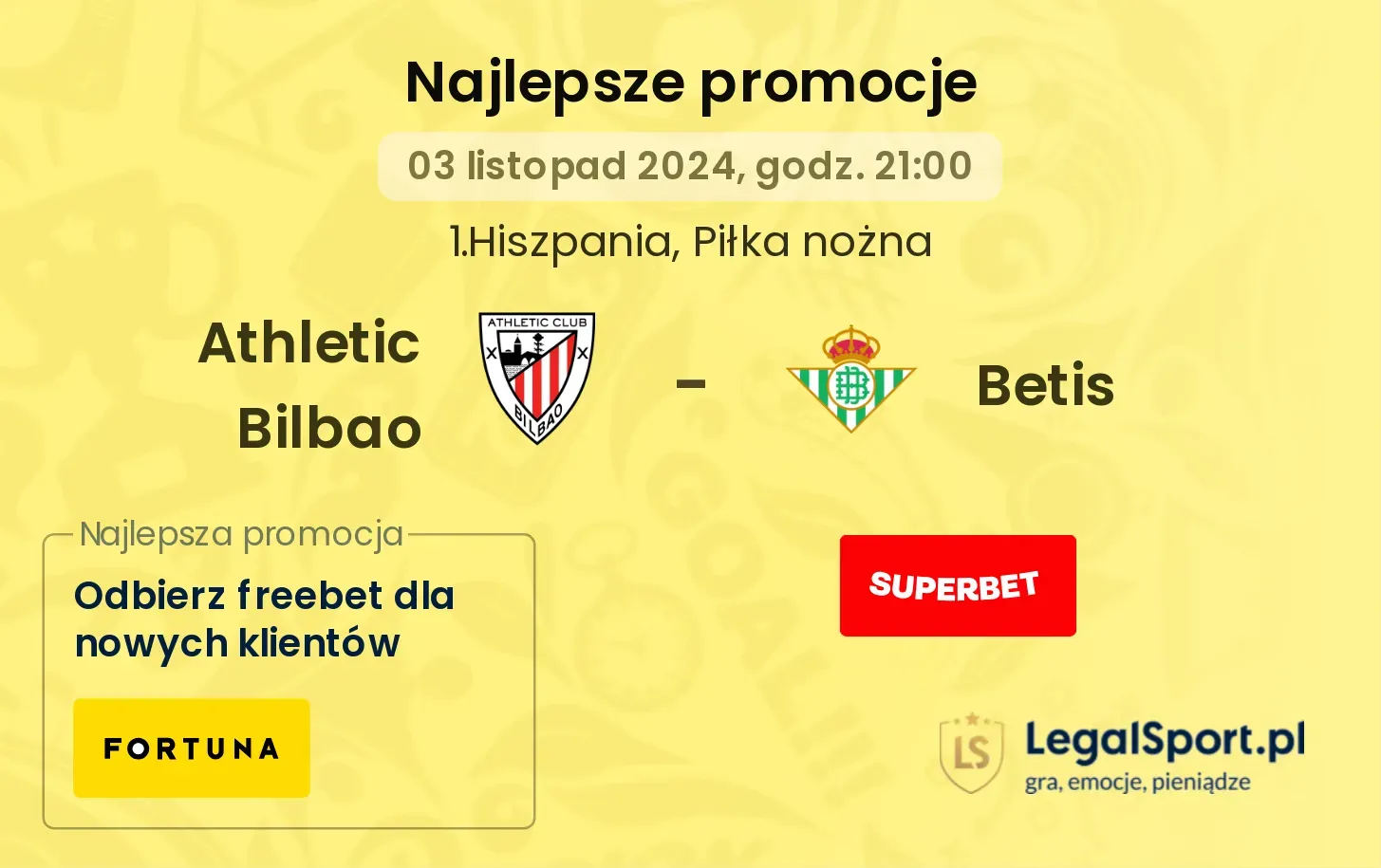 Athletic Bilbao - Betis promocje bonusy na mecz