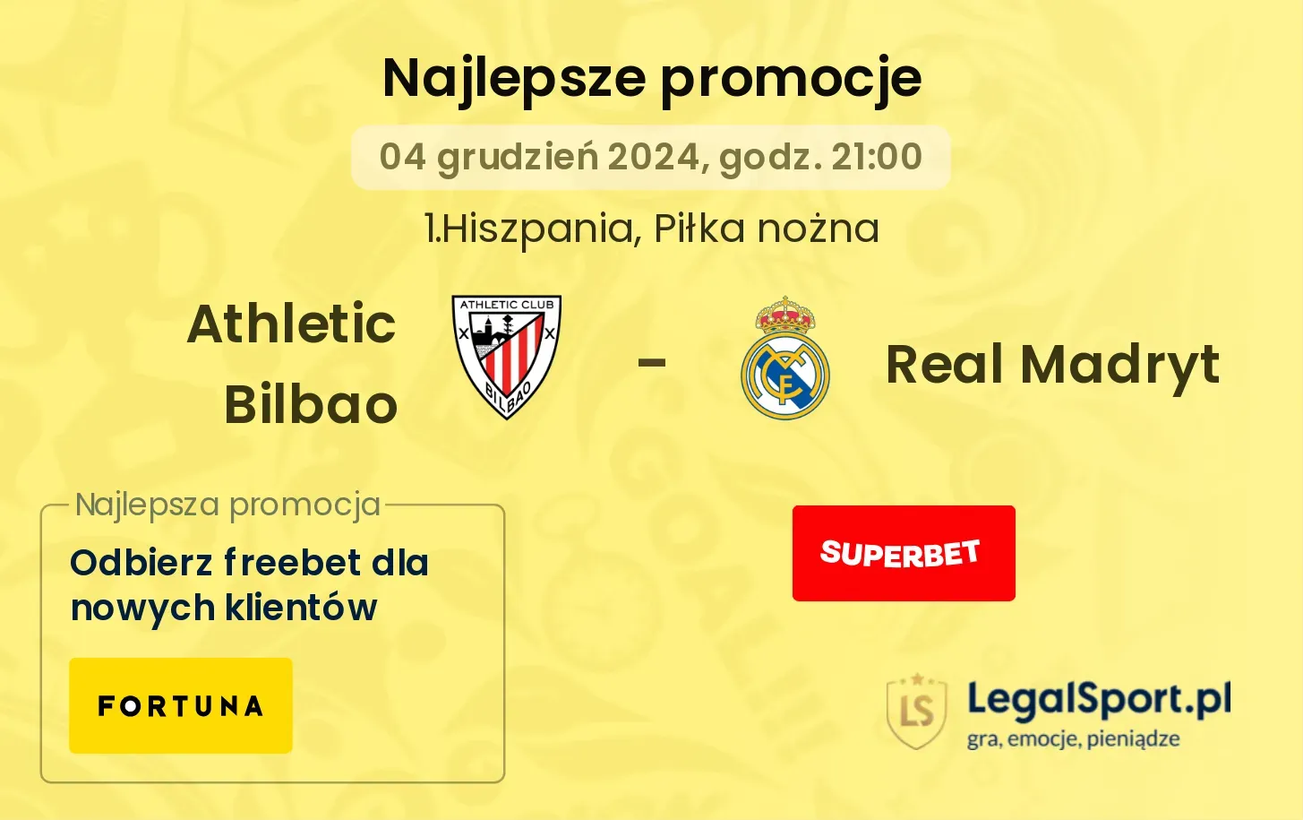 Athletic Bilbao - Real Madryt promocje bonusy na mecz