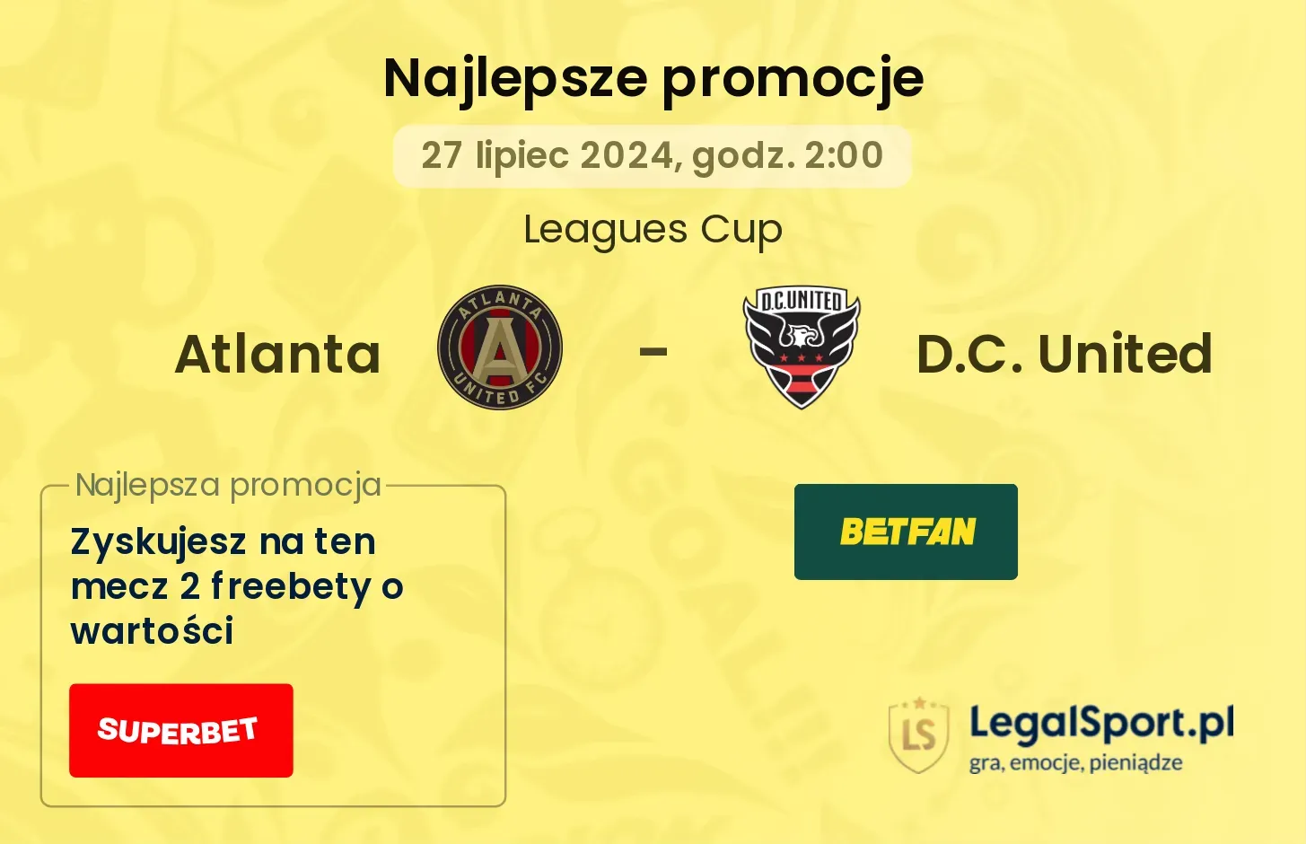 Atlanta - D.C. United promocje bonusy na mecz