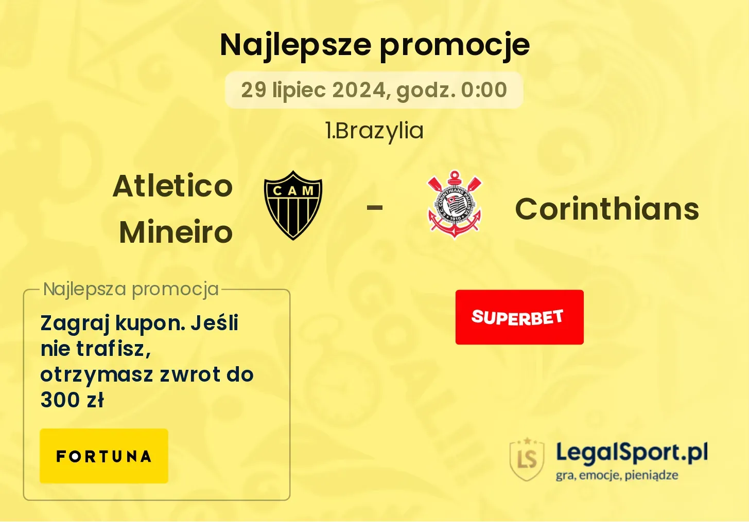 Atletico Mineiro - Corinthians promocje bonusy na mecz