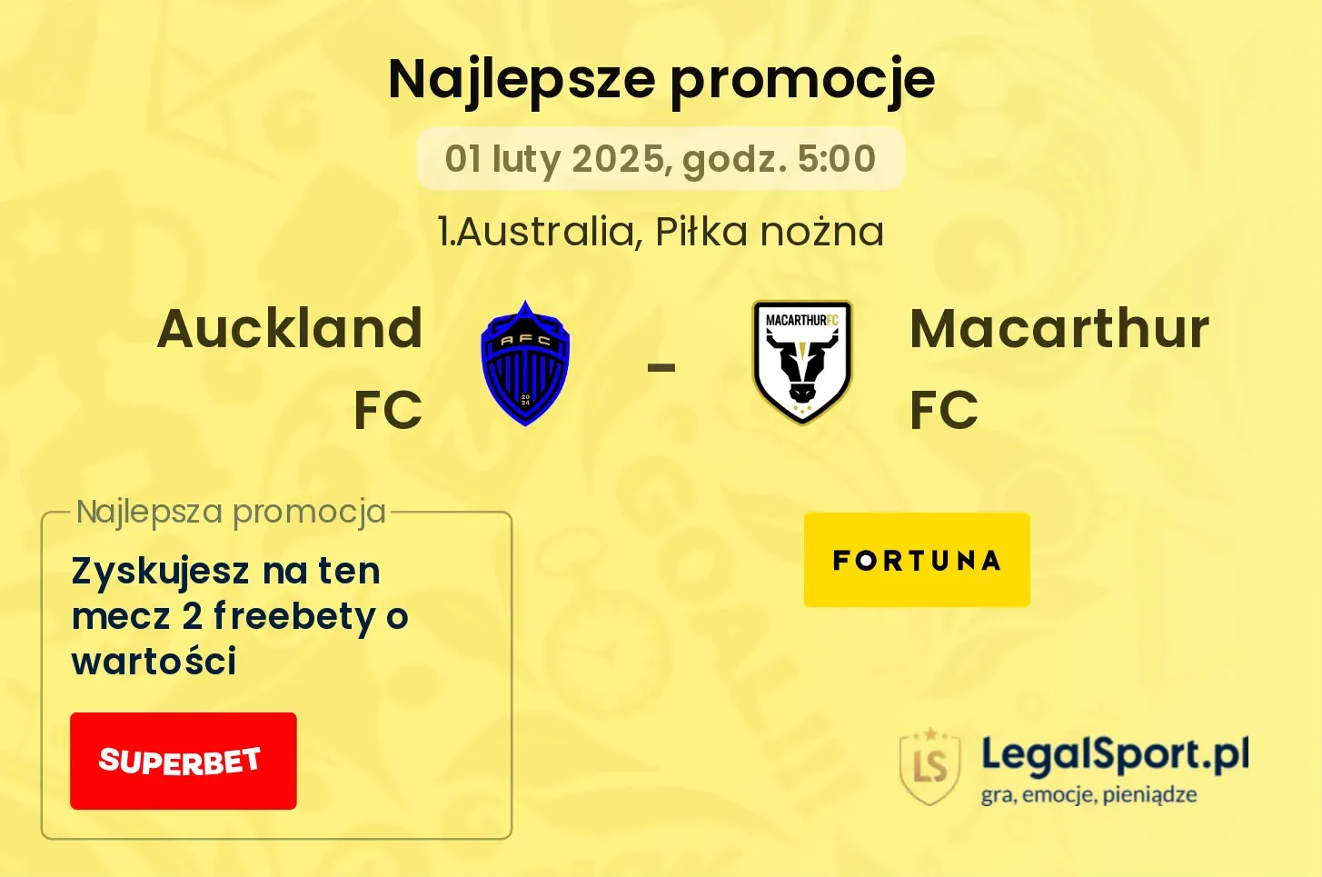 Auckland FC - Macarthur FC promocje bonusy na mecz