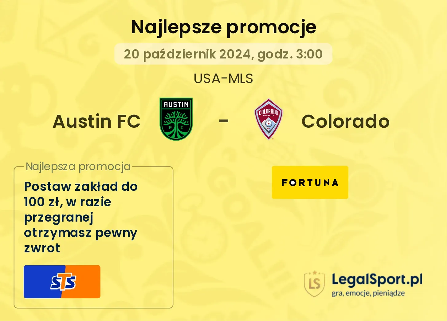 Austin FC - Colorado promocje bonusy na mecz