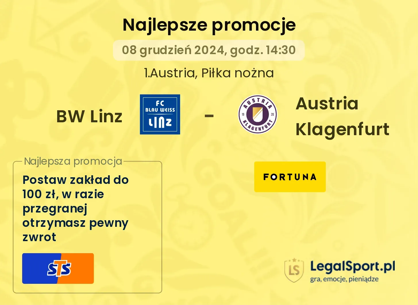 BW Linz - Austria Klagenfurt promocje u bukmacherów