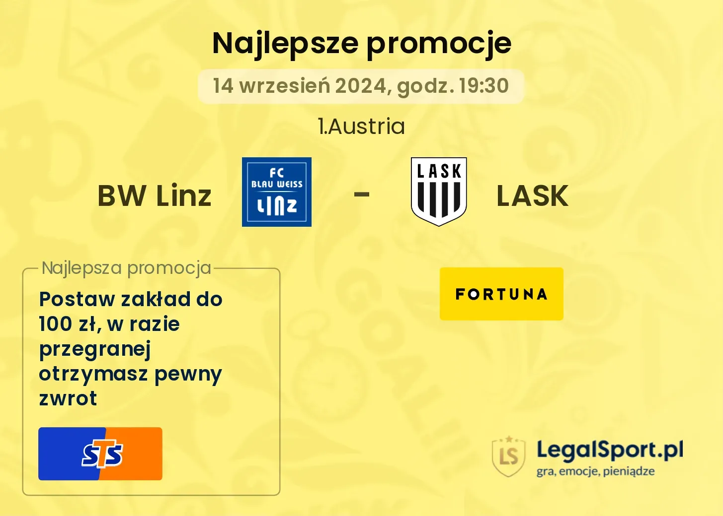 BW Linz - LASK promocje bonusy na mecz